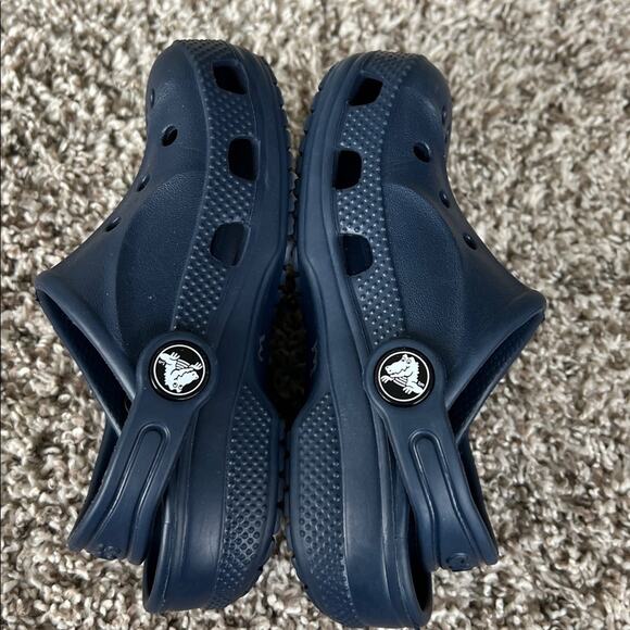 Crocs Toddler Kids Baya Clogs in Navy Blue - Picture 6 of 9